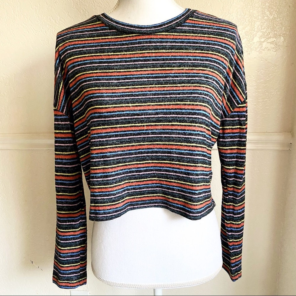 Cropped Long Sleeve Shirt Sz XS